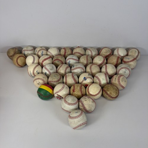 Lot used baseballs mixed - of,